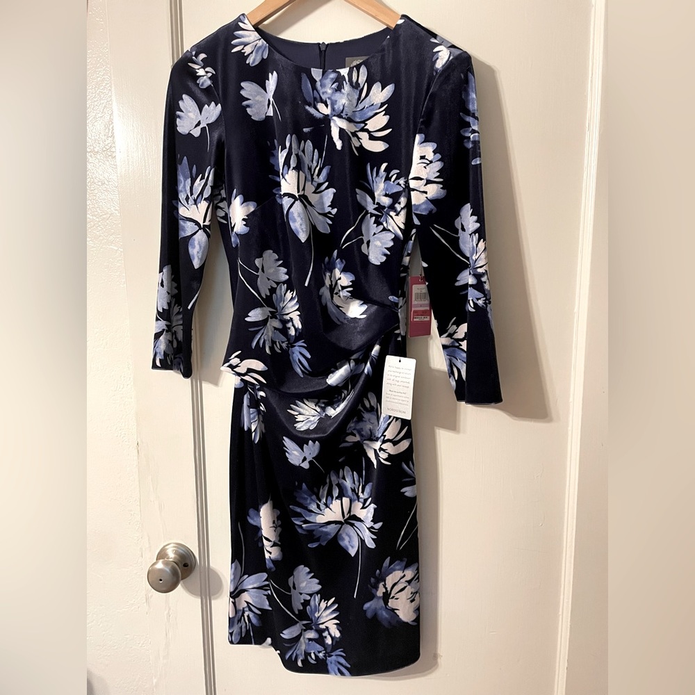 NWT Blue Velvet Asymmetrical Cocktail Dress